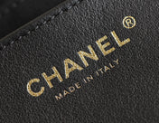 CHANEL 25S TOTE 36 CM IN BLACK LAMBSKIN WITH GOLD HARDWARE