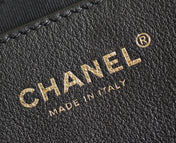 CHANEL 25S TOTE 30 CM IN BLACK LAMBSKIN WITH GOLD HARDWARE