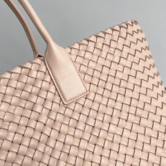 LARGE CABAT 51 IN ALMOND BEIGE LAMBSKIN