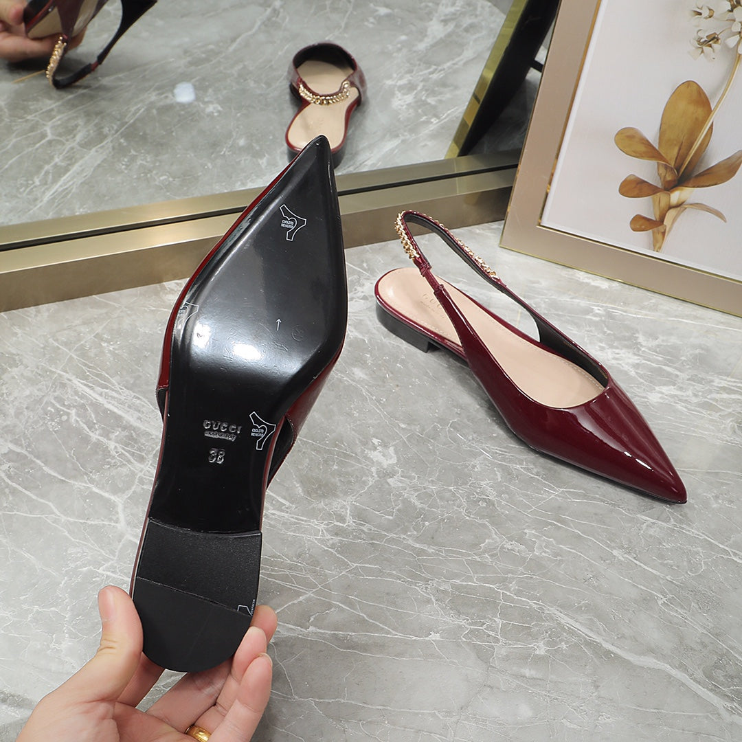 GG  Signoria Ballet Flat red wine