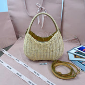 WANDER WICKER BAG 20 IN TAN RATTAN