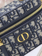 CARO 16 MINI VANITY CASE IN BLUE MONOGRAM OBLIQUE JACQUARD FABRIC