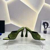 SL GOLDIE MULES MOSS SATIN