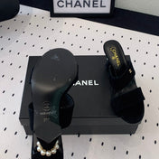 MULES black LAMBSKIN