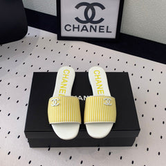 MULES yellow LAMBSKIN