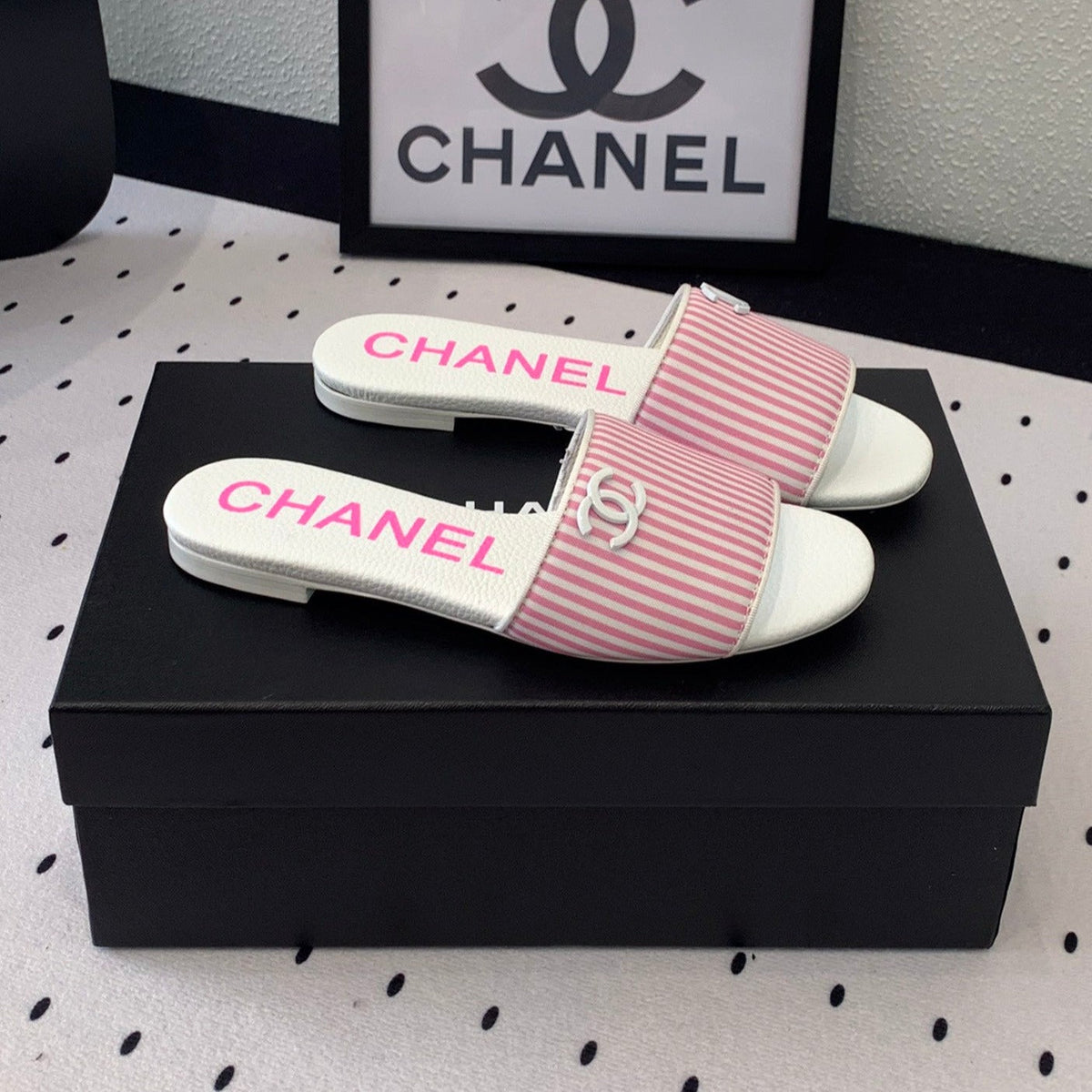 MULES pink LAMBSKIN