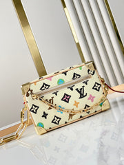 MINI SOFT TRUNK 18 IN VANILLA MONOGRAM CRAGGY CANVAS GOLD CHAIN