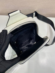 CHEST BAG 20 IN WHITE SAFFIANO LEATHER