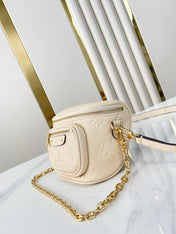 MINI BUMBAG 17 IN CREAM MONOGRAM EMPREINTE LEATHER GOLD HARDWARE