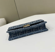 BAGUETTE MINI 21 BAG IN CERULEAN BLUE MONOGRAM DENIM WITH GOLD HARDWARE
