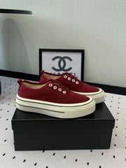 LACELESS SNEAKERS PLATFORM IN ROSEWOOD CANVAS