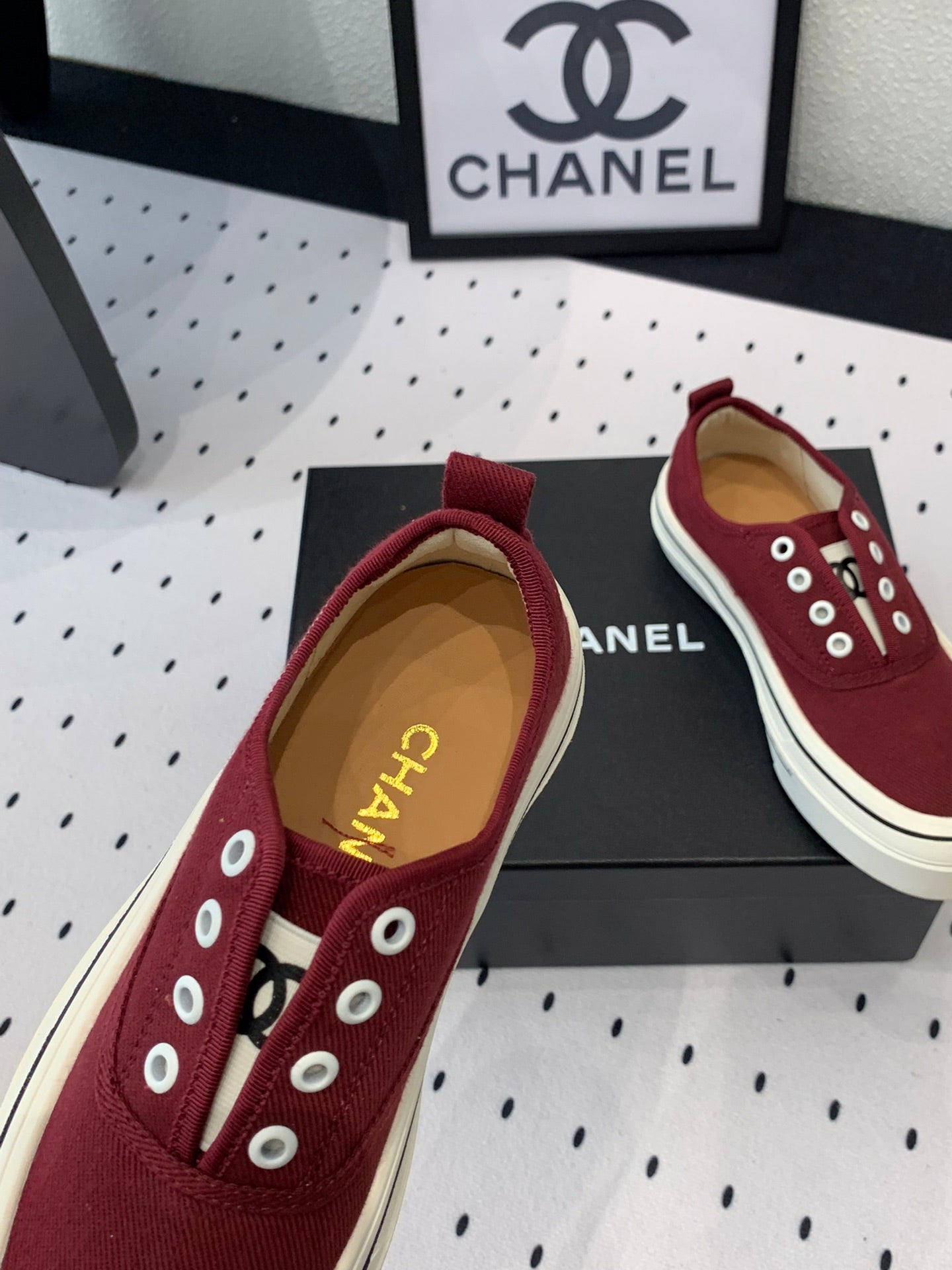 LACELESS SNEAKERS PLATFORM IN ROSEWOOD CANVAS