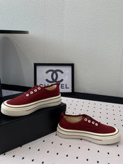 LACELESS SNEAKERS PLATFORM IN ROSEWOOD CANVAS