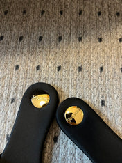 SL CARLYLE SLIPPERS BLACK SATIN