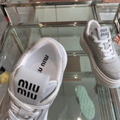 Sneakers Thick-soled Light Gray Cowhide