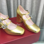 LP ROGER VIVIER SANDAL METALLIC GOLD LEATHER