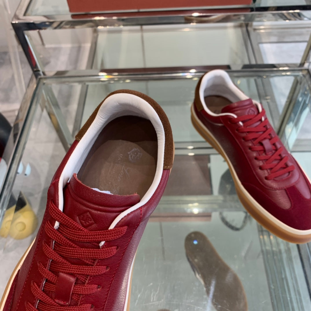 LP TENNIS WALK SNEAKERS CHERRY CALFSKIN