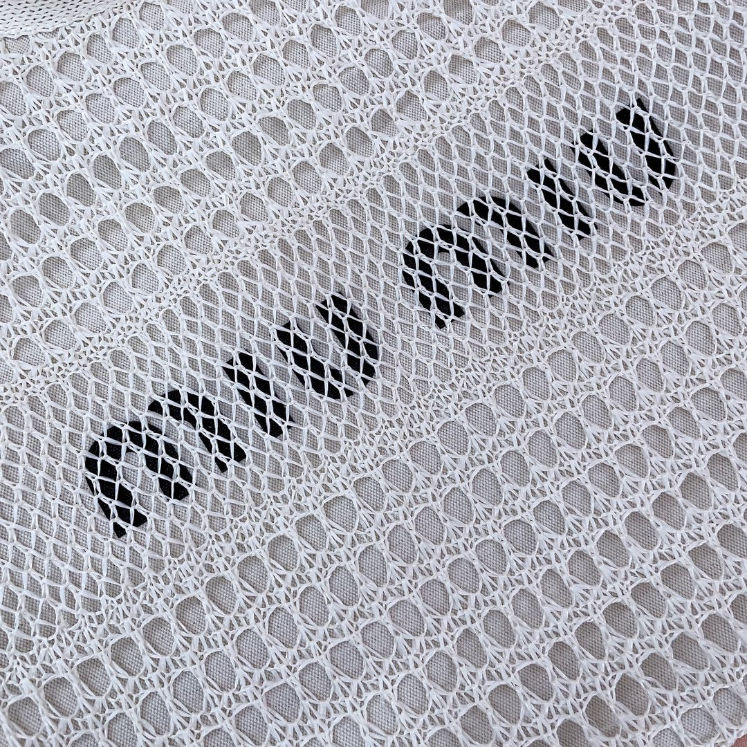 IVY TOTE BAG 40 IN WHITE MESH