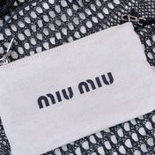 IVY TOTE BAG 40 IN BLACK MIX WHITE MESH