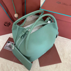 MEDIUM 36 BAG IN PERSIAN GREEN CALFSKIN WITH SILVER HARDWARE