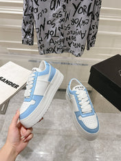 PRA DOWNTOWN BOLD SNEAKERS WHITE AND SKY CALFSKIN