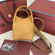 SMALL 21 BALE BAG IN MUSTARD YELLOW GRAINED CALFSKIN