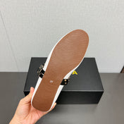 ALAIA MARY JANE SHOES IN WHITE LAMBSKIN SILVER HARDWARE