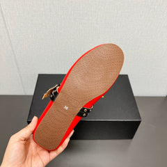 ALAIA MARY JANE SHOES IN CHERRY RED LAMBSKIN SILVER HARDWARE