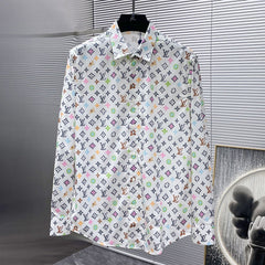 LV LONG-SLEEVED SHIRT IN WHITE MONOGRAM COTTON 238801