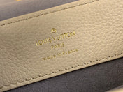 LOCKME EVER MINI 23 IN KHAKI BROWN MIX LIGHT PINK CALFSKIN GOLD HARDWARE