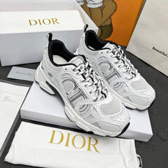 CD CHRONO SNEAKERS IN WHITE AND BLACK MESH