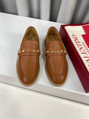 LEISURE FLOWS SPLIT LOAFER IN BRONZE BROWN CALFSKIN