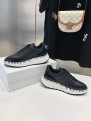 NAMA SNEAKER 5 CM IN BLACK CALFSKIN