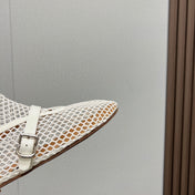 ALAIA SHORT BOOTS IN WHITE MESH FISHNET