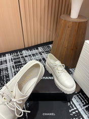 CC OXFORD SHOES IN WHITE CALFSKIN