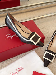 VIV’ CANARD PUMPS IN BLACK SHINY CALFSKIN