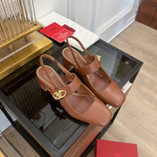 VLTN HIGH SANDAL 60MM IN BROWN CALFSKIN