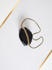HOBO BAG 18 IN BLACK SOFT LAMBSKIN GOLD CHAIN