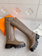 JAIME BOOT IN CEDAR BROWN CALFSKIN