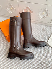 JAIME BOOT IN CHOCOLATE BROWN CALFSKIN