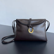 MEDIUM LIBERTA 30 IN CHOCOLATE SMOOTH CALFSKIN GOLD HARDWARE