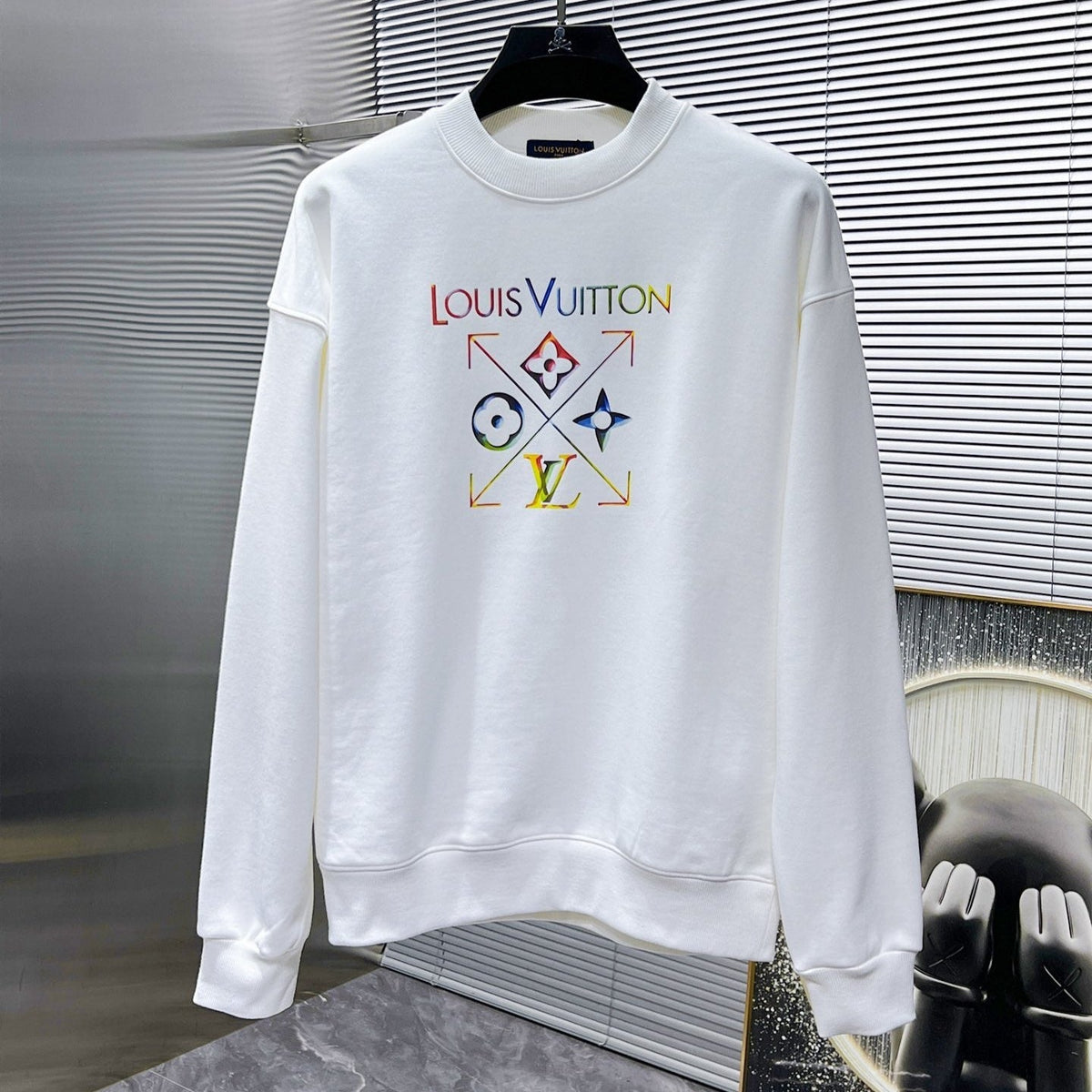 LV SWEATER IN WHITE COTTON 238811