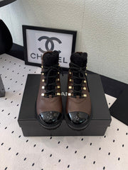 ANKLE BOOTS IN HICKORY BROWN CALFSKIN