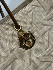 LARGE 41 TOUJOURS BAG IN BISQUE BEIGE CANNAGE RAFFIA