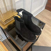ANKLE BOOTS 4.5 CM IN BLACK LAMB SUEDE