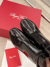 VIV' PODIUM BOOTIES IN BLACK LAMBSKIN