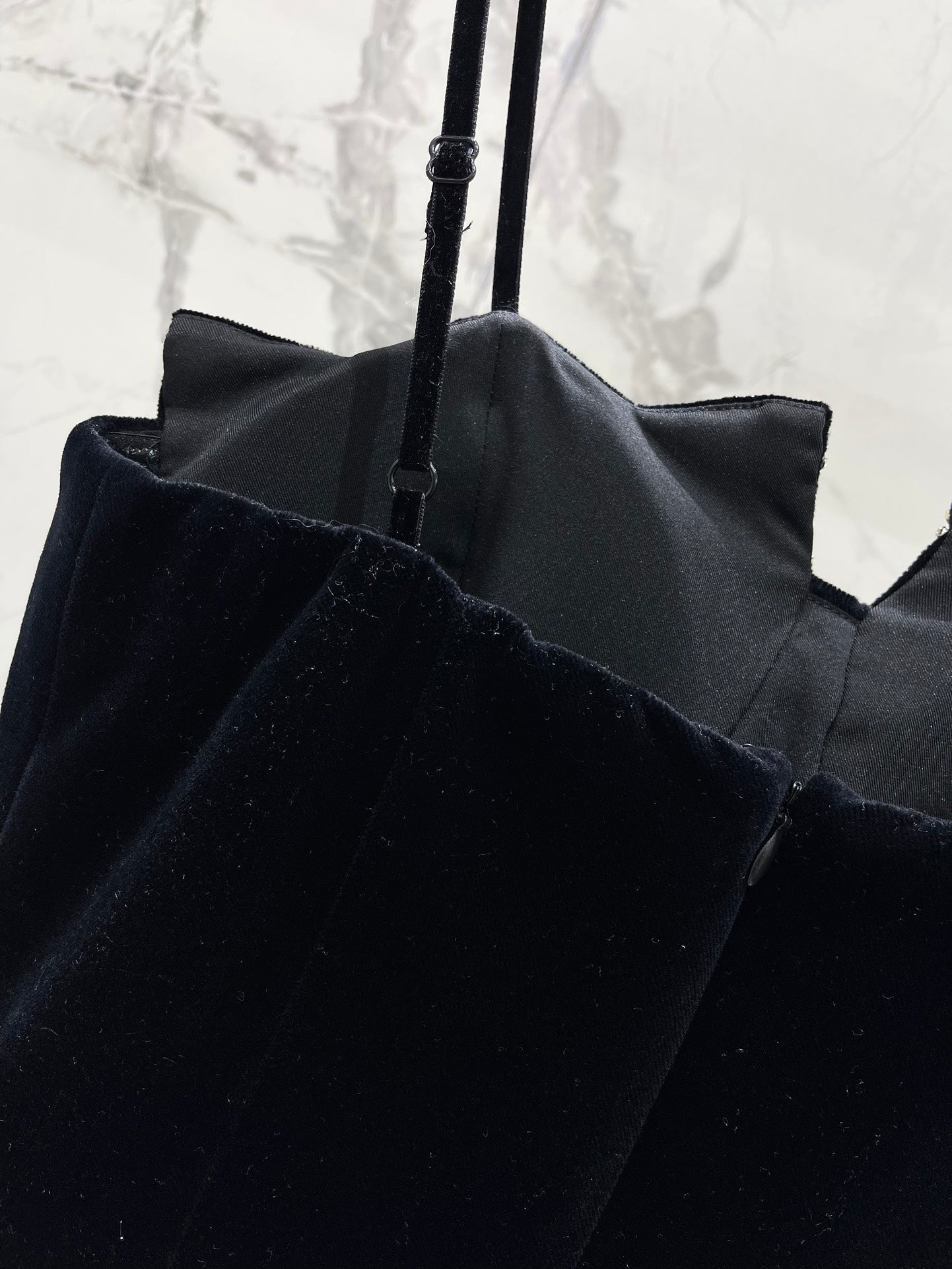 YSL 25S VELVET RHINESTONE DRESS STYLE 179