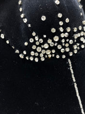 YSL 25S VELVET RHINESTONE DRESS STYLE 179