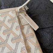 ANJOU MINI BAG 20 IN BEIGE GOYARDINE CANVAS AND CALFSKIN