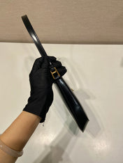 CLEO SHOULDER BAG 22 IN BLACK BRUSHED LAMBSKIN WITH CLASP CLOSURE